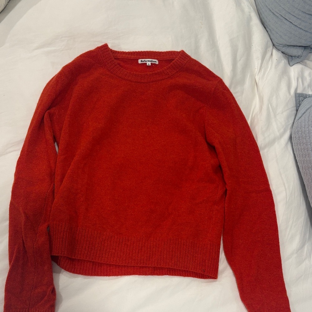 Reformation Cashmere Crew - Red Women's Sweater